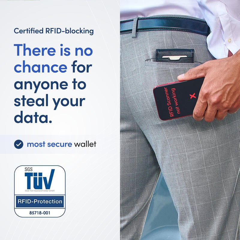 TRAVANDO Mens Wallet with Money Clip AUSTIN RFID Blocking Bifold Credit Card Holder for Men with Gift Box - Image 4